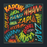 Tecknad Bok Pop Art LJUD Trätavla<br><div class="desc">TECKNAD BOK POP ART LJUD WOOD PRINT. Coola,  trendig och roligt tecknad bok är en popkonsform som gör att du kan få in ditt hem och din dag. Designad av ComicBookPop© på www.zazzle.com/comicbookpop*</div>