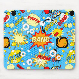 Tecknad Bok Pop Art Mousepad Musmatta