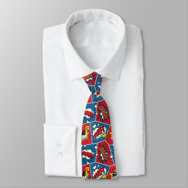 Tecknad Bok Pop Art Neck Tie Slips (Bunden)