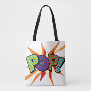 Tecknad Bok Pop Art POP! PAPPA! Tygkasse