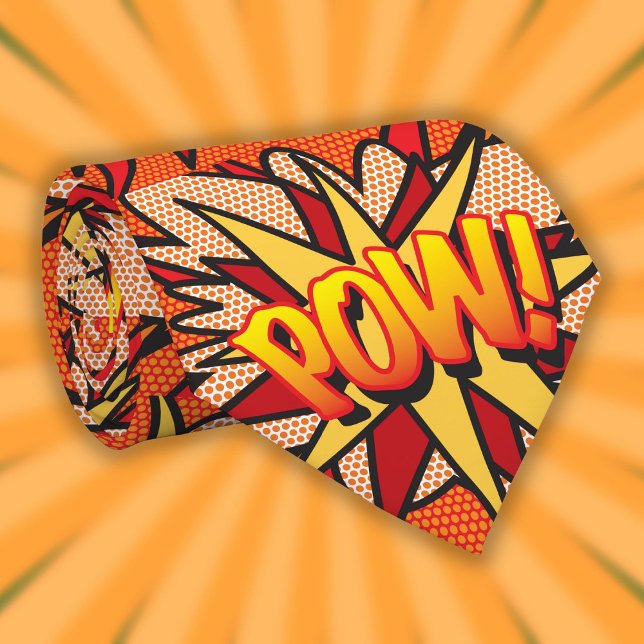 Tecknad Bok Pop Art POW Superhjälte Slips (Comic Book Pop Art POW Superhero Tie)