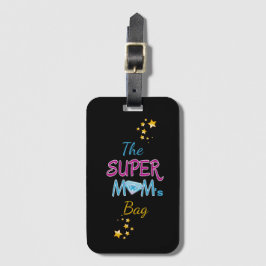 Tecknad Bok Pop Art Superhjälte Mamma Mors dag Bagagebricka