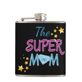 Tecknad Bok Pop Art Superhjälte Mamma Mors dag Fickplunta