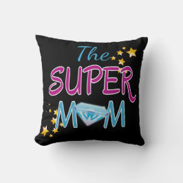 Tecknad Bok Pop Art Superhjälte Mamma Mors dag Kudde