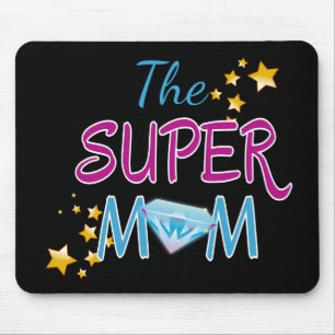 Tecknad Bok Pop Art Superhjälte Mamma Mors dag Musmatta