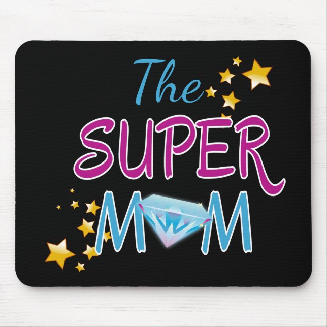 Tecknad Bok Pop Art Superhjälte Mamma Mors dag Musmatta (Framsidan)