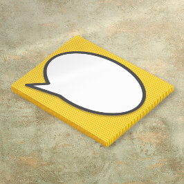 Tecknad Bok Pop Art Tal Bubble Post-it Block