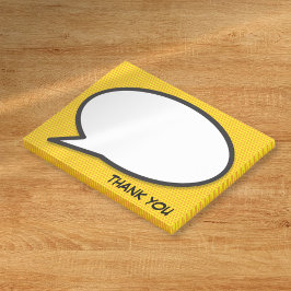 Tecknad Bok Pop Art Tal Bubble Tack Post-it Block