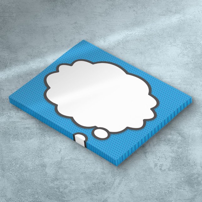 Tecknad Bok Pop Art Tänka Bubble Post-it Block (Comic Book Pop Art Think Bubble Post-it Notes)