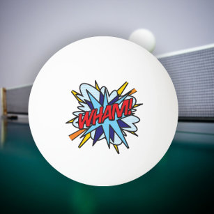 Tecknad Bok Pop Art WHAM BANG Pingisboll
