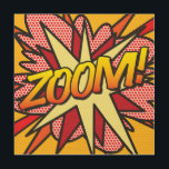 Tecknad Bok Pop Art ZOOM Trätavla<br><div class="desc">TECKNAD BOK POP ART ZOOM! TRE SKRIV UT. Coola,  trendig och roligt tecknad bok är en popkonsform som gör att du kan få in ditt hem och din dag. Designad av ComicBookPop© på www.zazzle.com/comicbookpop*</div>