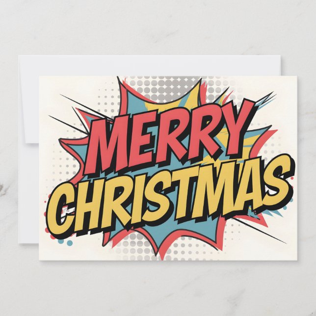 Tecknad Bok-popup-kort för God jul Julkort (Framsida)
