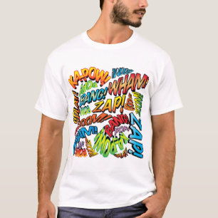 Tecknad Bok-popup-Ljud T-shirt