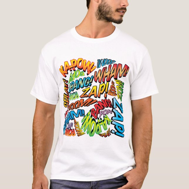 Tecknad Bok-popup-Ljud T-shirt (Framsida)