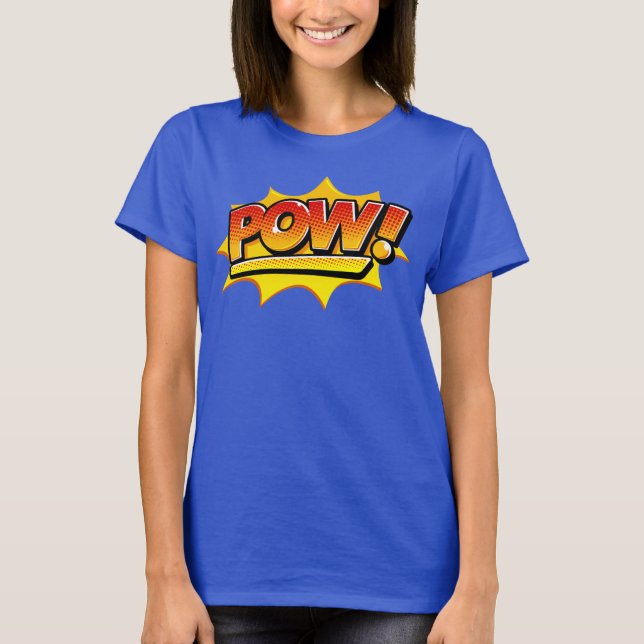 Tecknad Bok POW! Burst T Shirt (Framsida)