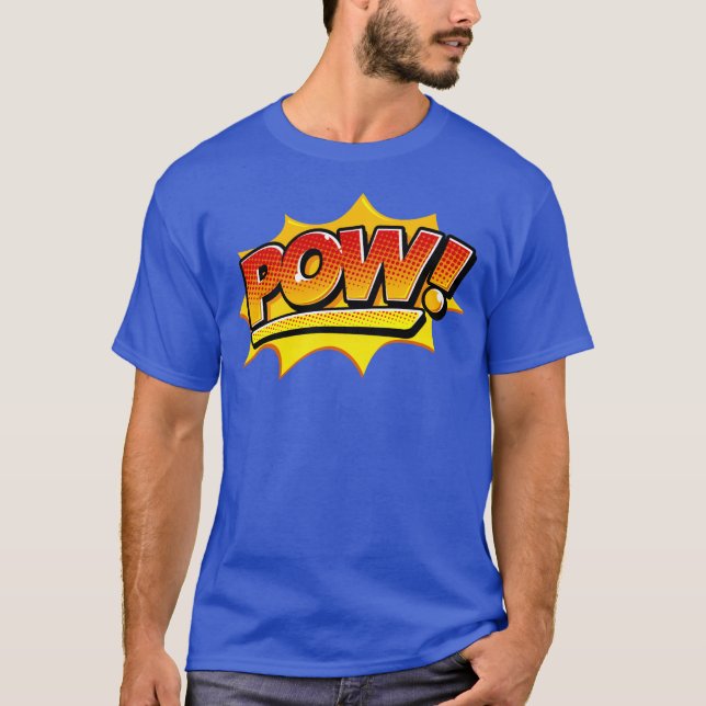 Tecknad Bok POW! Burst T Shirt (Framsida)