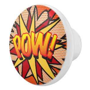 Tecknad Bok POW! knopp