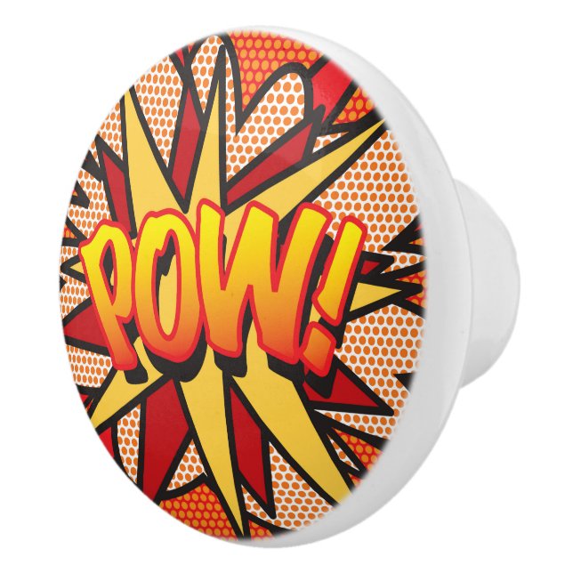 Tecknad Bok POW! knopp (Höger)