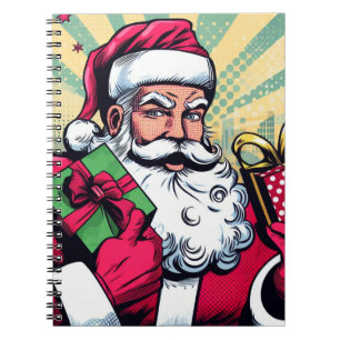 Tecknad bok Santa/Jul Anteckningsbok
