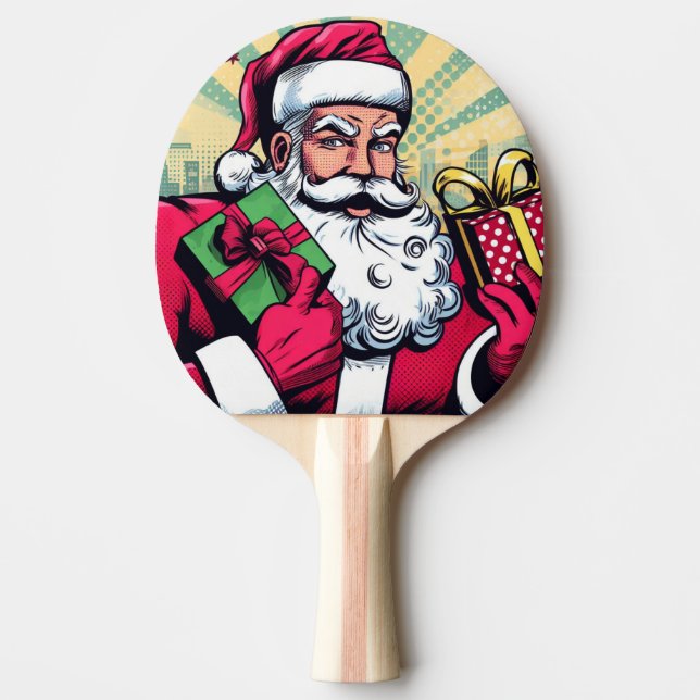 Tecknad bok Santa/Jul Pingisracket (Framsidan)