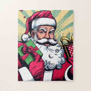 Tecknad bok Santa/Jul Pussel