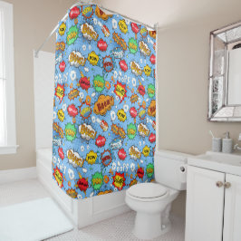 Tecknad Bok Shower Curtain