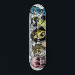 Tecknad Bok Stil Horror Zombies Mini Skateboard Bräda 18,5 Cm<br><div class="desc">Skateboard har en tecknad bok inspirerad kollage av zombiebilder i en skräckregnbåge av rött och rosa,  beige,  gult,  grönt och blått. Den här grafiken har en plågad stil för ett läskigt utseende.</div>