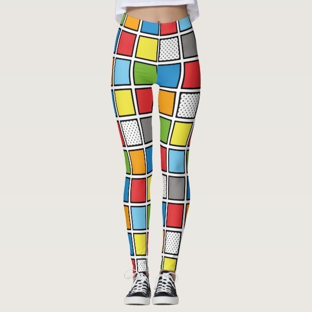 Tecknad Bok Stil Leggings (Framsida)