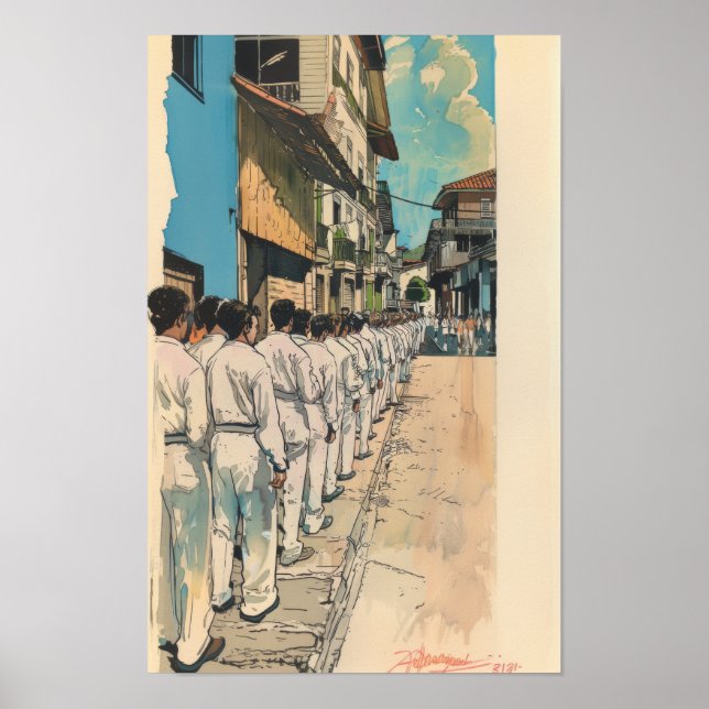 Tecknad Bok Stil Poster, illustration av Fullt-Fär Poster (Framsidan)