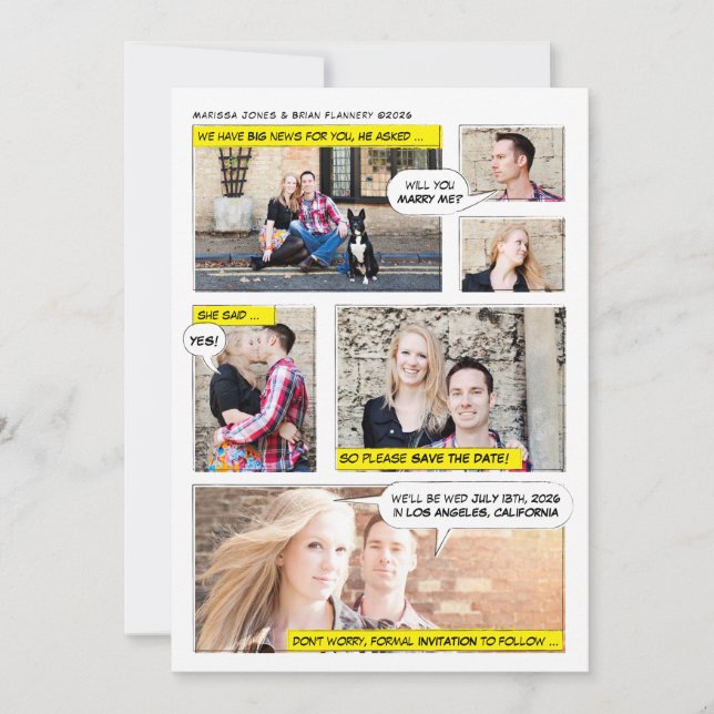 Tecknad Bok Stil Spara datum Spara Datumet (Framsida)