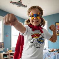 Tecknad Bok Stil Toppen Hero T-Shirt