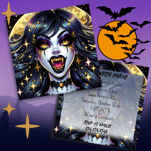 Tecknad Bok Stil Vampire Halloween fest