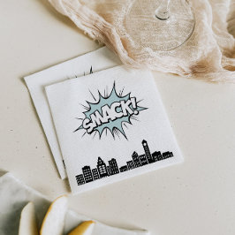 Tecknad Bok Superhjälte 1:a födelsedag Pappersservett