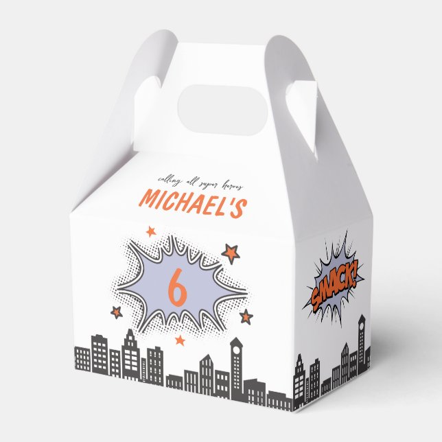 Tecknad Bok Superhjälte, vilken åldersgrupp som he Presentaskar (Framsidan Sidan)