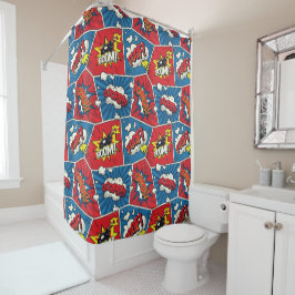 Tecknad Bok Tal Bubble Shower Curtain