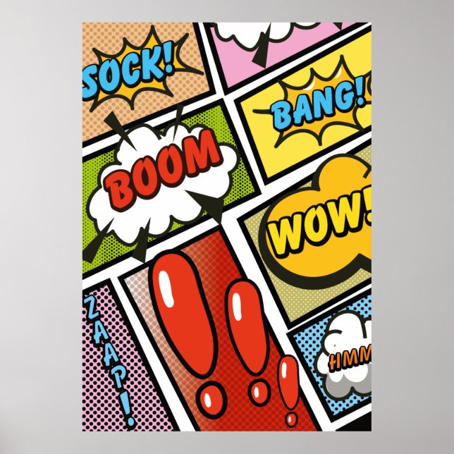 Tecknad Bok tecknad typsnitt! Poster (Framsidan)