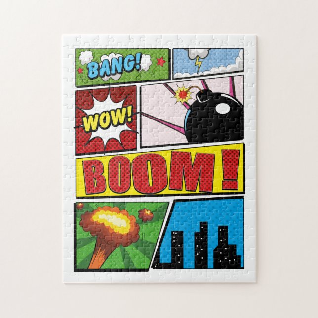 Tecknad Bok tecknad typsnitt! Pussel (Vertikal)