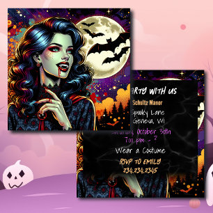 Tecknad Bok Vampire Halloween fest