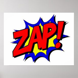 Tecknad Bok Zap Poster