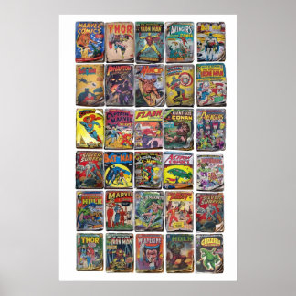Tecknad bokar klassisk poster