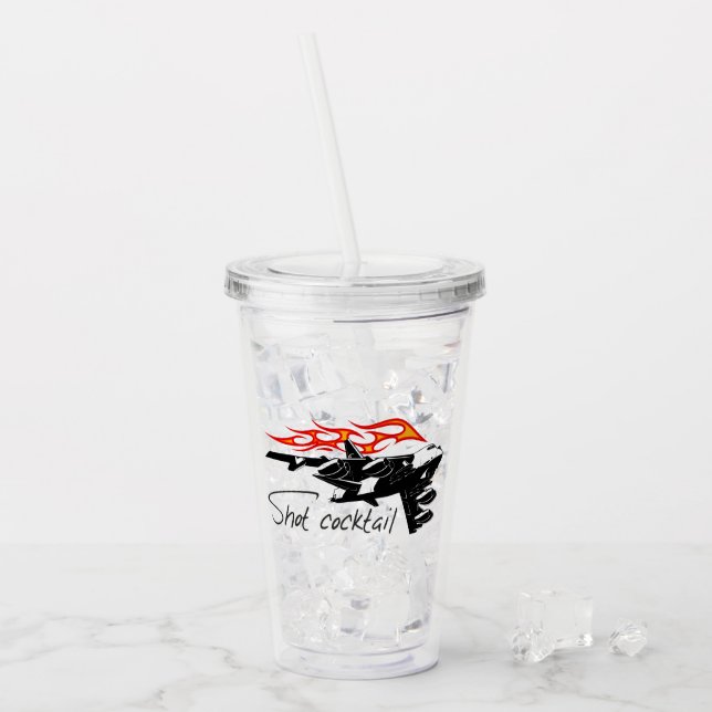 Tecknad bombflygplan take away mugg (Framsida Ice)