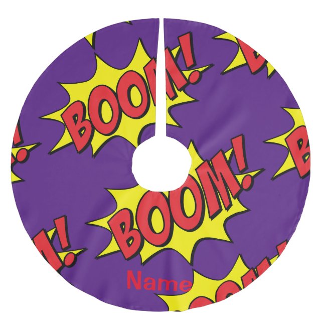 Tecknad Boom Thunder_Cove Julgransmatta Borstad Polyester (Framsidan)