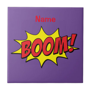 Tecknad Boom Thunder_Cove Kakelplatta