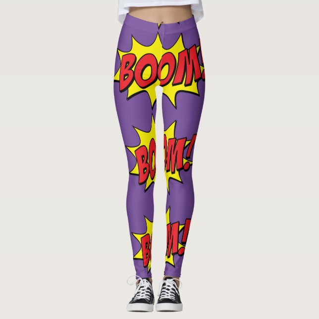Tecknad Boom Thunder_Cove Leggings (Framsida)