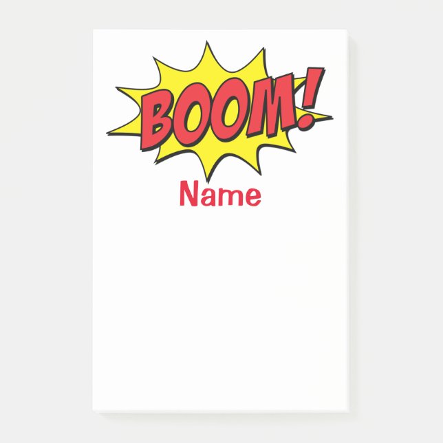Tecknad Boom Thunder_Cove Post-it Block (Framsida)