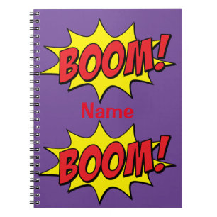 Tecknad Boom Thunder_Cove Stone Anteckningsbok