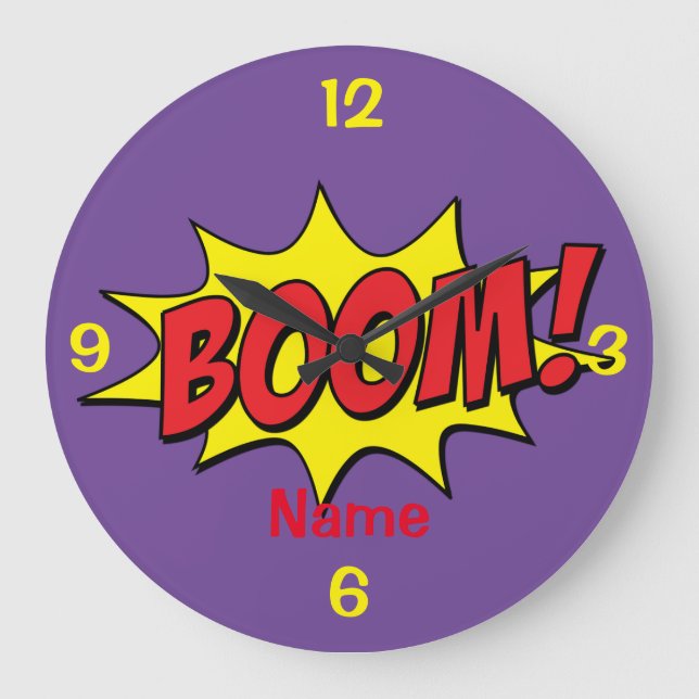 Tecknad Boom Thunder_Cove Stor Klocka (Framsida)