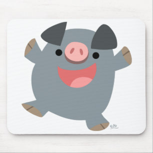 Tecknad Bouncy Gris mousepad Musmatta