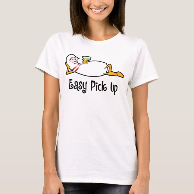 Tecknad Bowling Pin Shirt - Enkel Plocka uppåt Tee Shirt (Framsida)