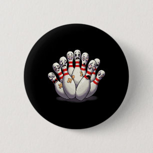 Tecknad Bowling Skrämt Bowling Stift Funny Sport B Knapp